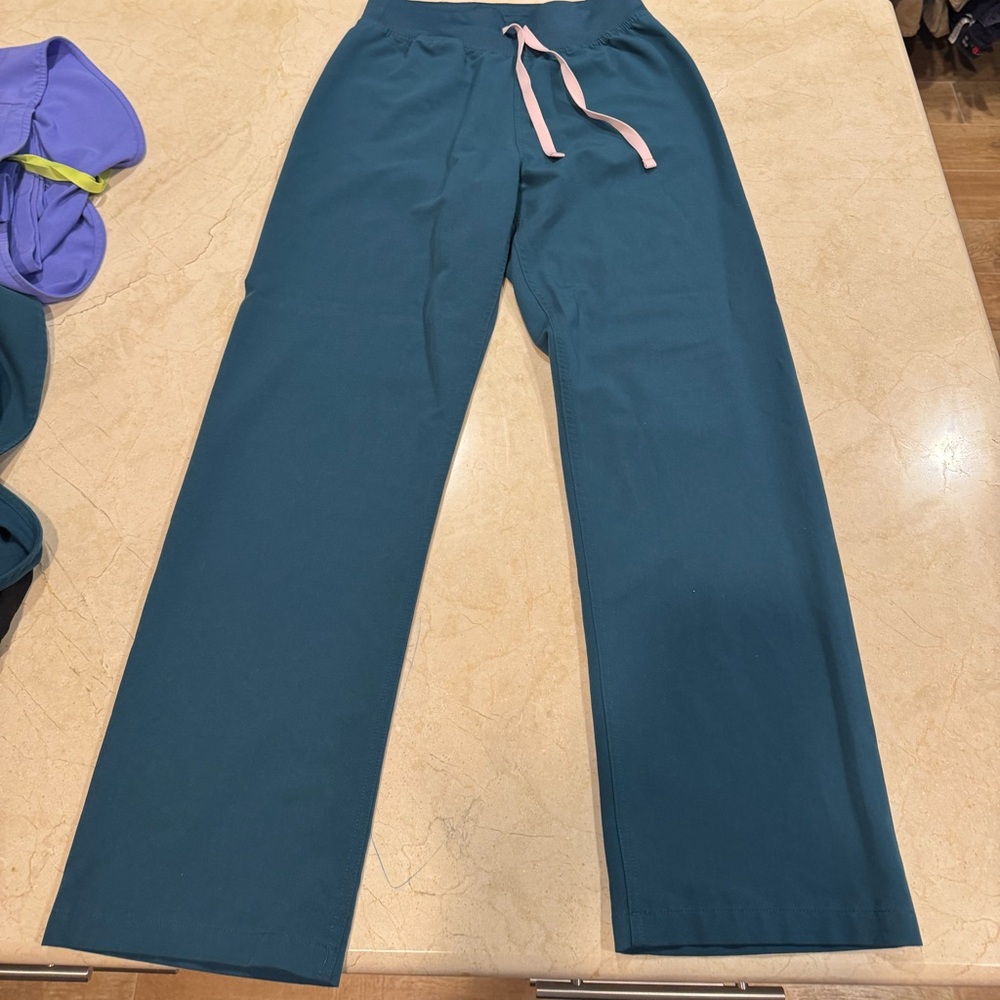 Figs Deep Teal Livingston scrub pants